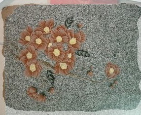 字彫り彫刻の作例写真