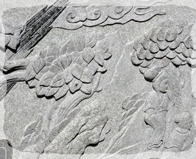 字彫り彫刻の作例写真